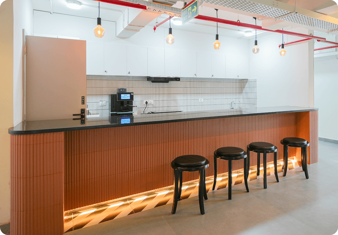 Pantry and refreshments area at BHIVE Indiranagar