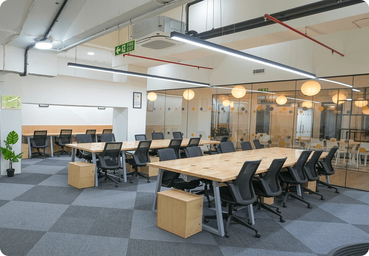 Collaboration areas for brainstorming and teamwork at BHIVE Jayanagar