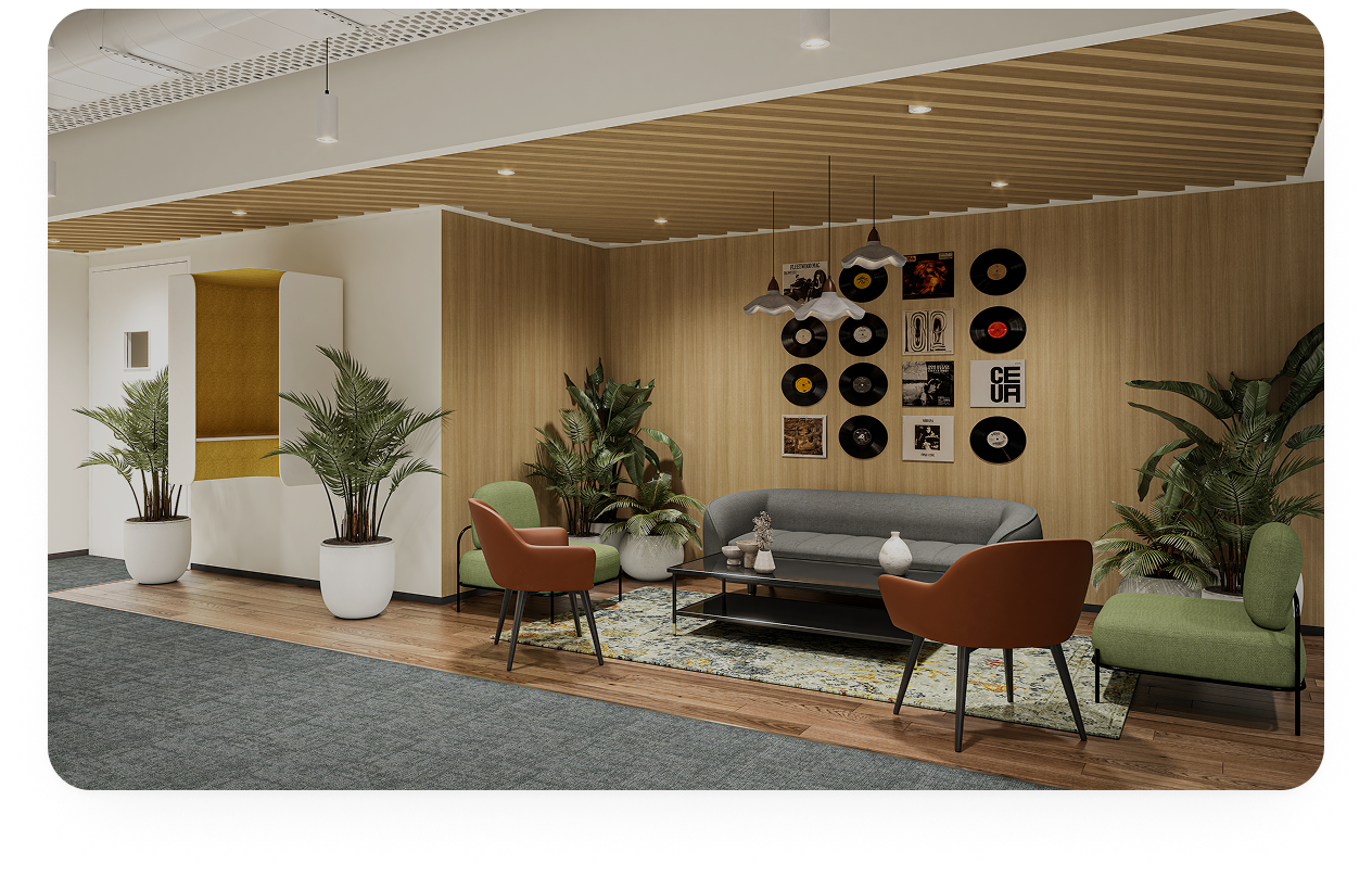 Pantry and refreshments area at BHIVE managed office