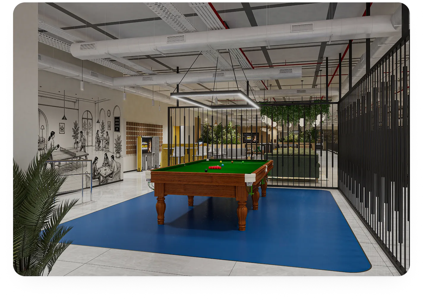 Premium lounge area for breaks and informal meetings
